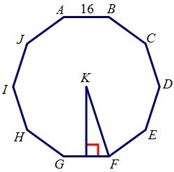 ABCDEFGHIJ is a regular decagon with a radius of 25.89 units. Find the area of ABCDEFGHIJ-example-1