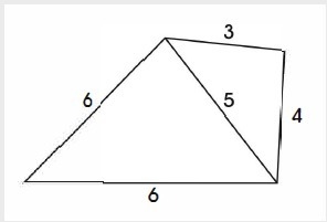 Find the area of the quadrilateral in the figure. A. 13.64 B. 22.25 C. 19.64 D. 15.25-example-1