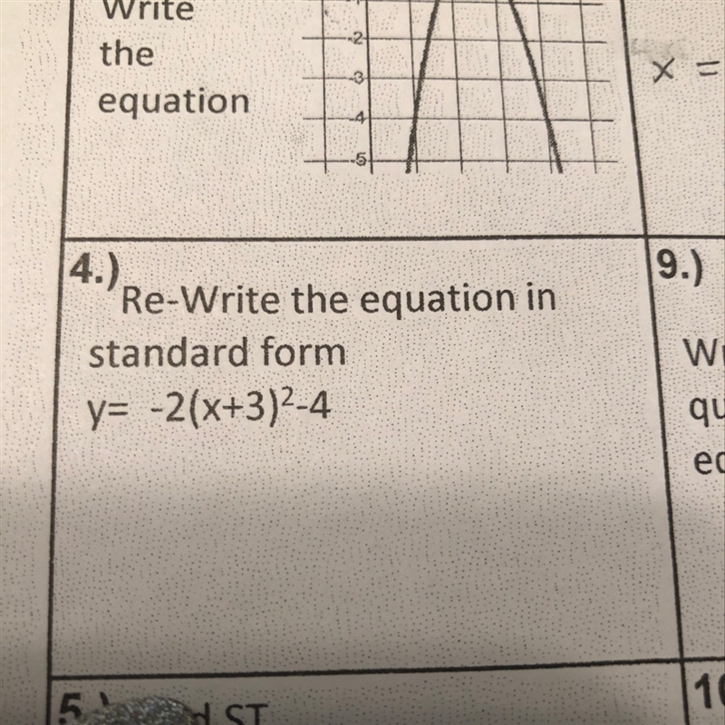 How do I re-write this equation in standard form?-example-1