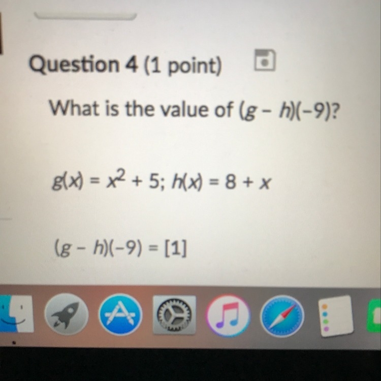 What is the value of (g-h)(-9)-example-1