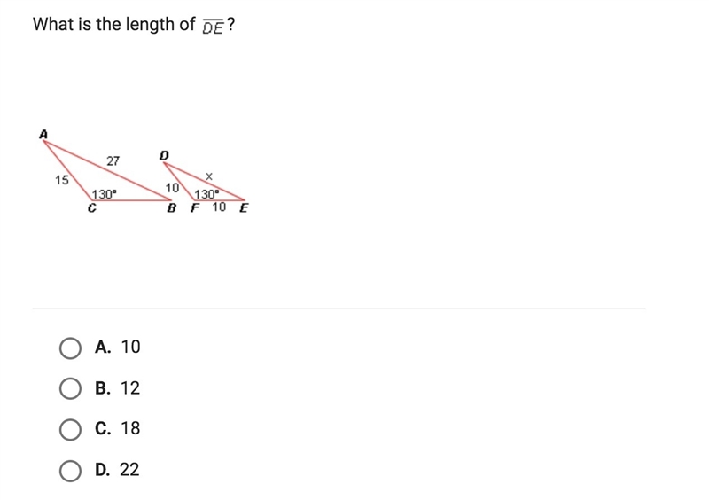 What is the length of DE?-example-1