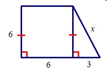 Find the unknown side length, x. Write your answer in simplest radical form. A. 5 B-example-1