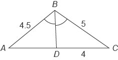 This figure shows △ABC . BD¯¯¯¯¯ is the angle bisector of ∠ABC . What is AD ? Enter-example-1