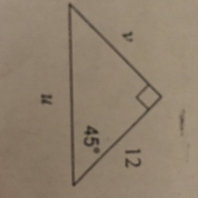 How to do radicals in a 45-45-90 triangle?-example-1