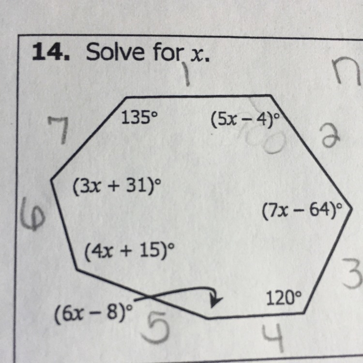 This is a polygon. I can’t find the missing angle ?-example-1