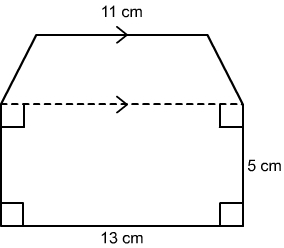 Geometry! Please help! This composite shape has an area of 101 cm². What is the height-example-1