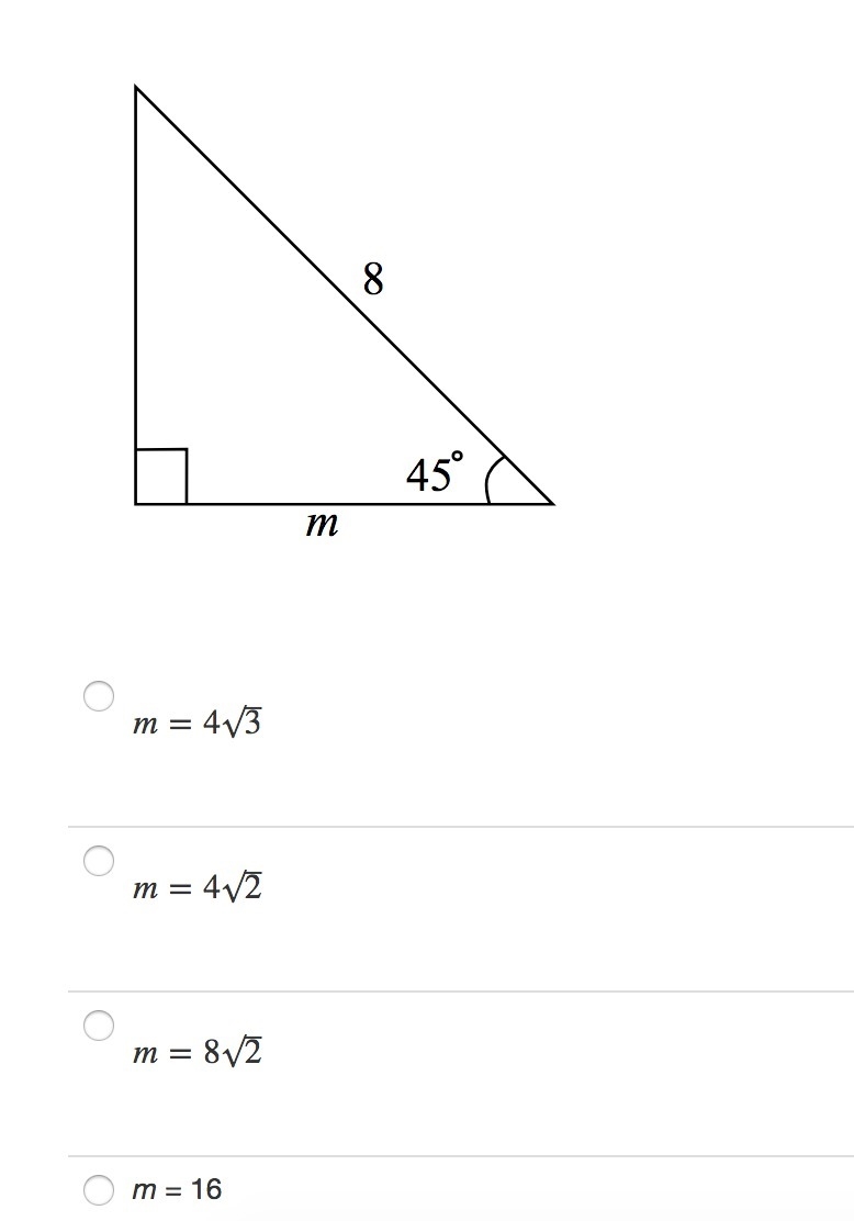 Identify the value of m. Give your answers in simplest radical form. C is incorrect-example-1