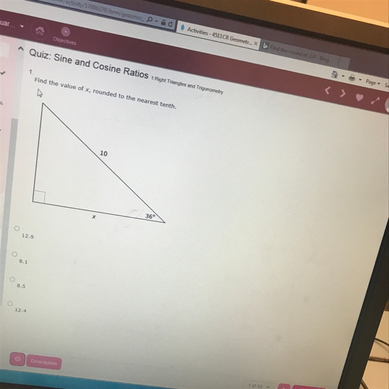 Find the value of x rounded to the nearest tenth-example-1