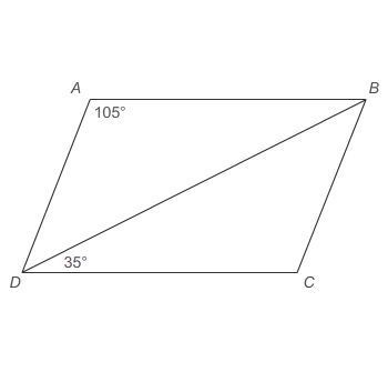 Geometry! Please help! DB¯¯¯¯¯ is a diagonal of ​ parallelogram ABCD ​ . What is the-example-1