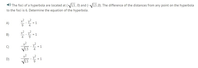 Determine the equation of the hyperbola.-example-1