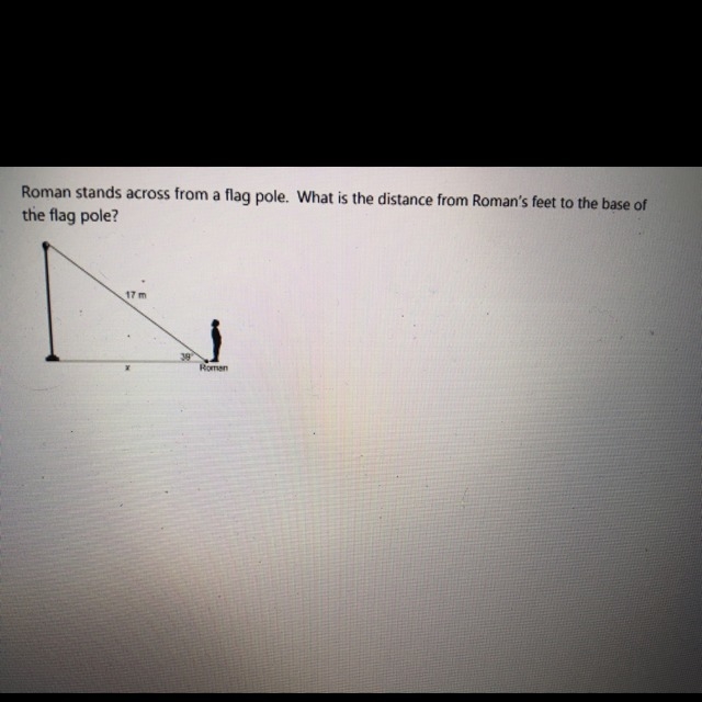 What is the distance from romans feet to the base of the flag pole? With process please-example-1