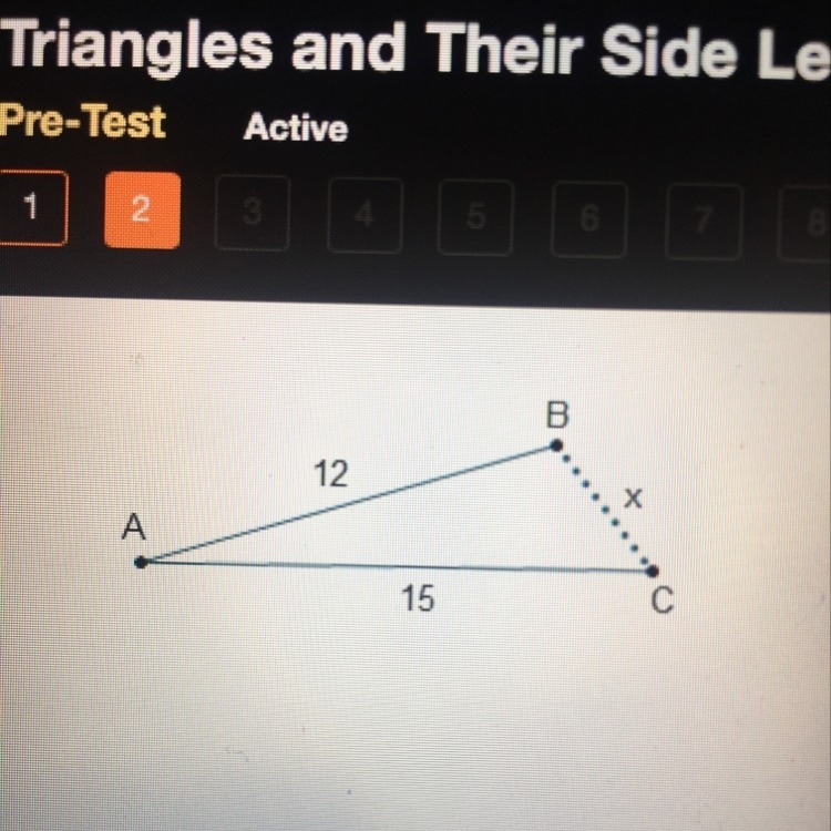 The value of x must be greater than _____.-example-1