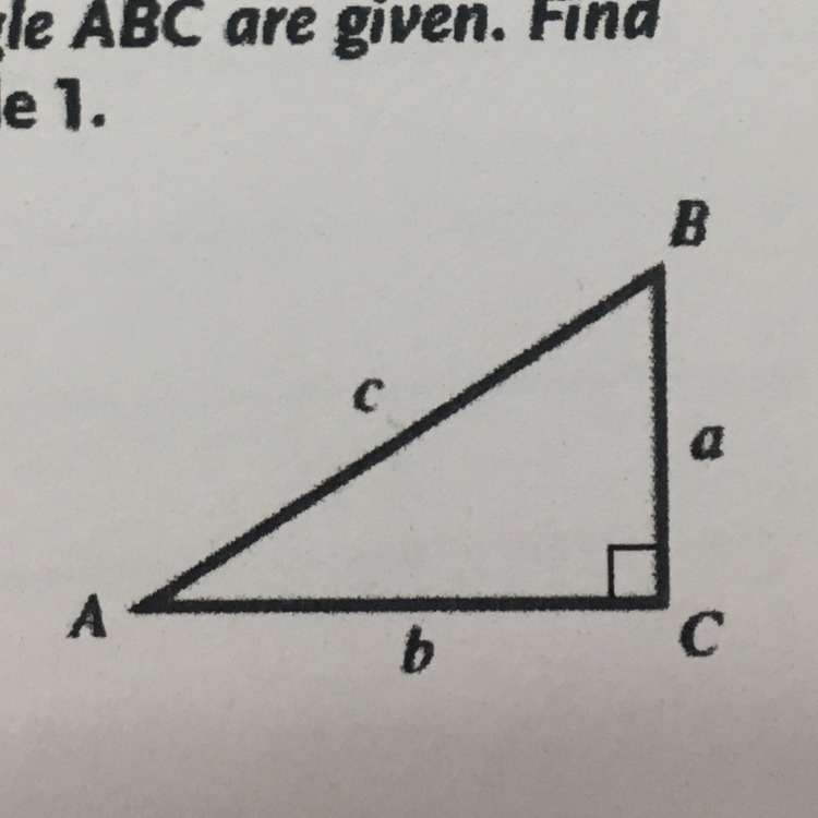 The length of the two sides of the right triangle ABC are given.Find the length of-example-1