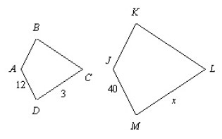 Find the value of x. The polygons are similar, but not necessarily drawn to scale-example-1