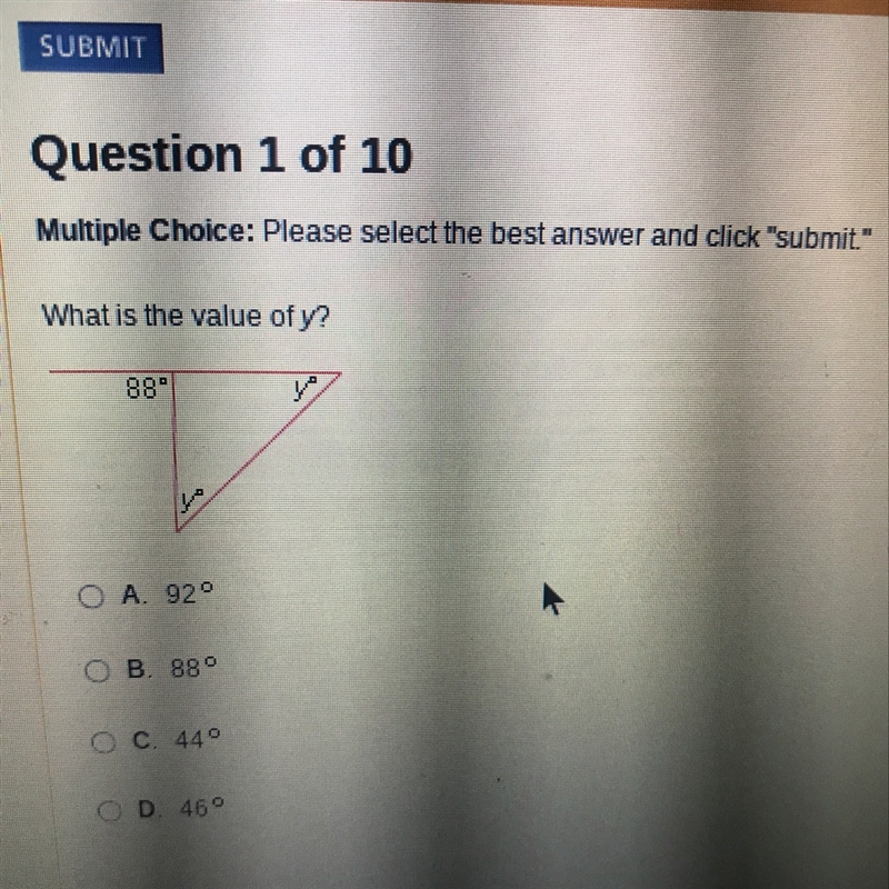 What is the value of y ?-example-1