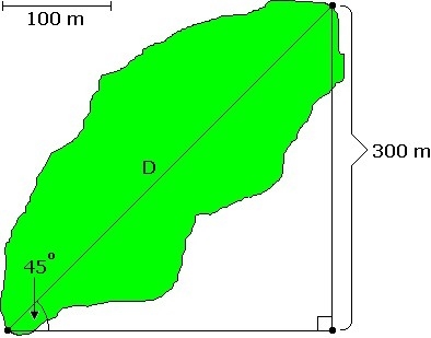 A scientist is trying to measure the distance across a marsh as shown in the figure-example-1