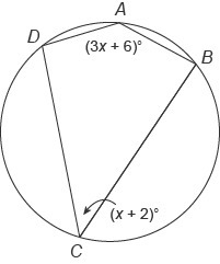 Quadrilateral ABCD ​ is inscribed in a circle. What is the measure of angle A? Enter-example-1