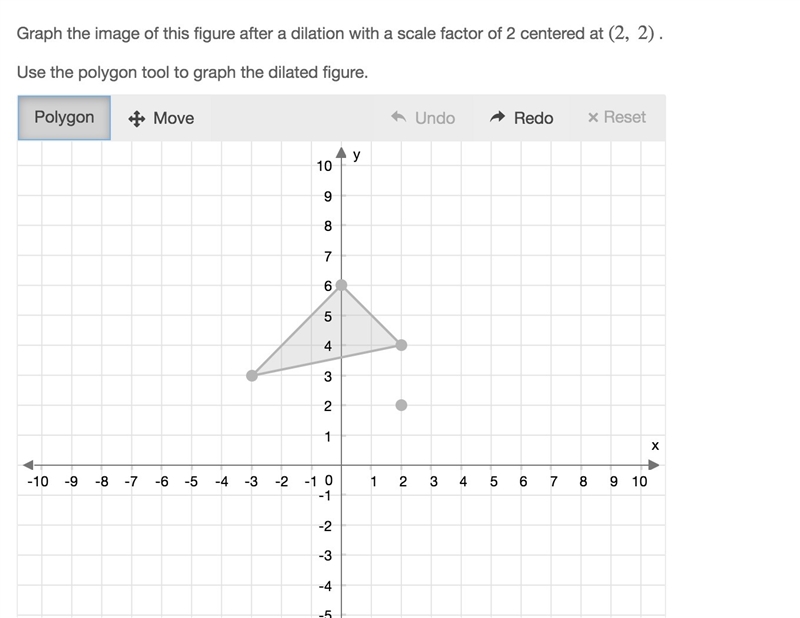 Graph the image of this figure after a dilation with a scale factor of 2 centered-example-1