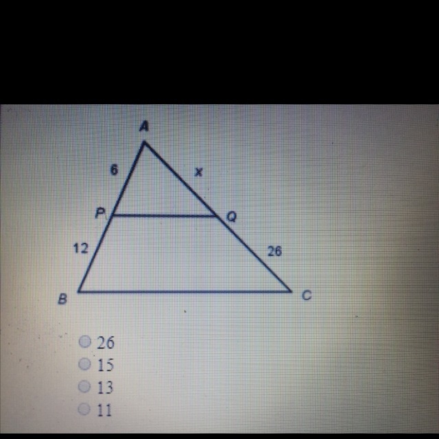 What is the value of x given that pq||bc?-example-1