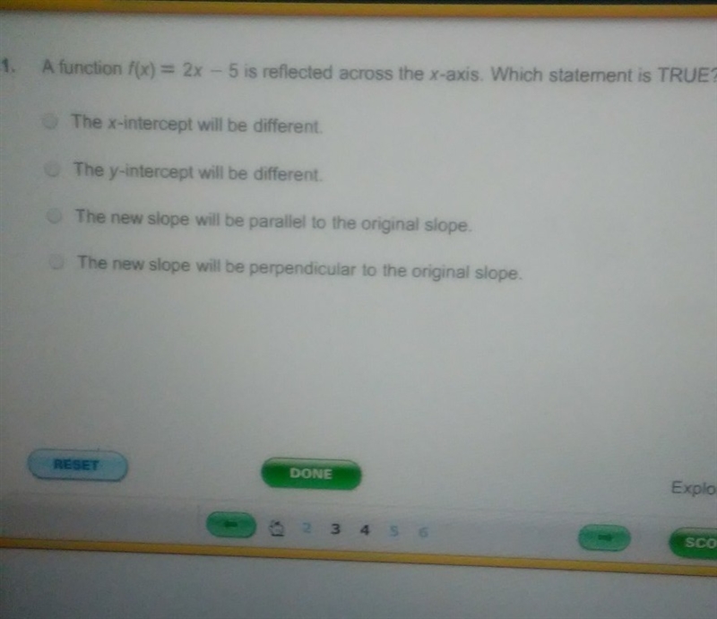 Algebra II Question 1 TRUE OR FALSE-example-1