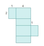 The figure below is the two-dimensional net of a rectangular prism. What is the surface-example-1