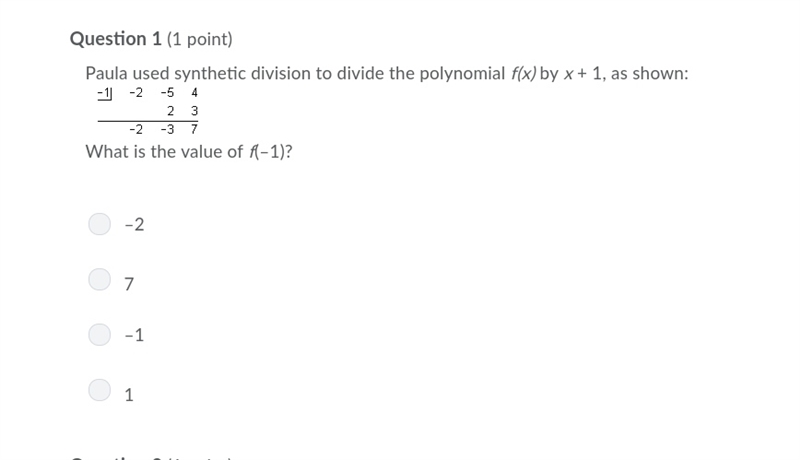 What is thr value of f(-1) ?-example-1