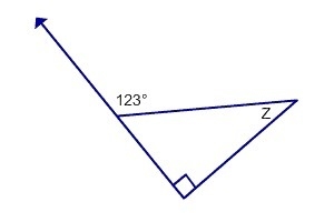 Find the measure of angle Z.-example-1