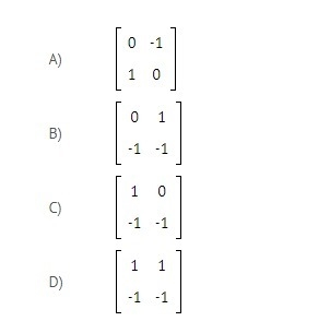 The graph shows a 90° rotation. The matrix M such that, for any point (x, y), M(x-example-2