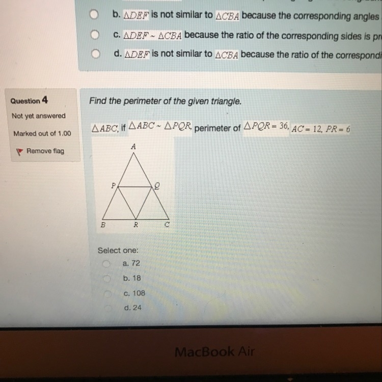 Find the perimeter of the given triangle-example-1