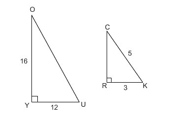 Determine whether each pair of triangles is similar. If similarity exists, write a-example-1