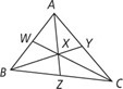 8. In ΔABC, X is the centroid and BY = 33. Find the lengths of XY and BX.-example-1