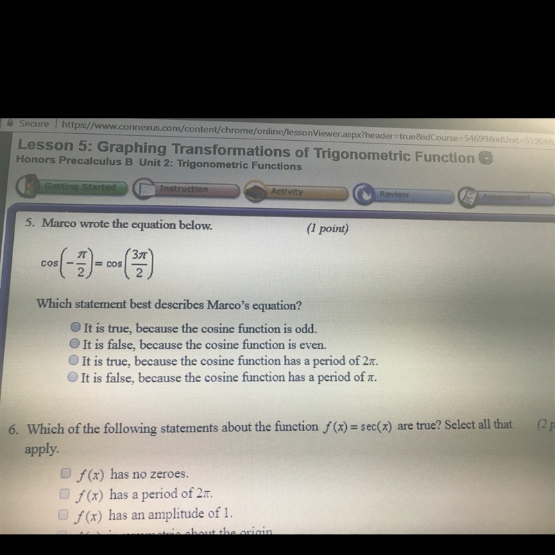 Which statement best describes Marcos equation-example-1