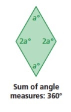 Find the value of a. Then find the angle measures of the quadrilateral. a=_ The angle-example-1