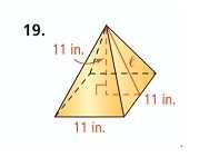 11. Find the surface area of each figure. Leave the answers in pi where applicable-example-3