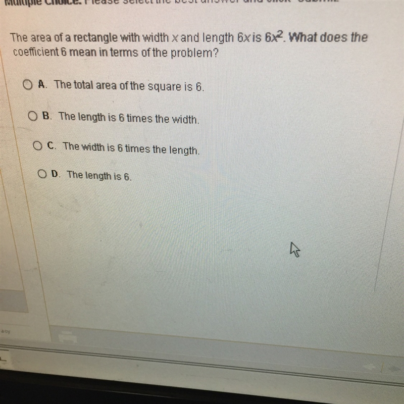 The area of a rectangle with width x and length-example-1