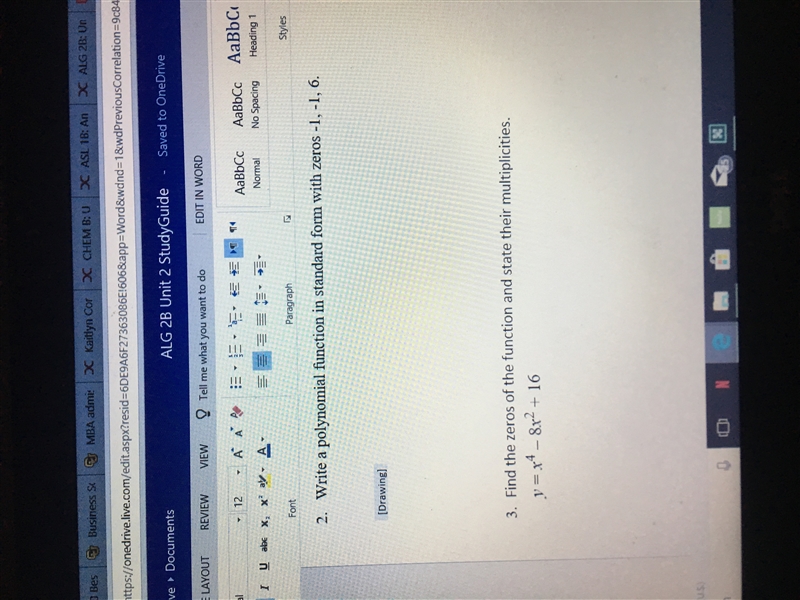 I need help with 2 and 3, but please show work-example-1