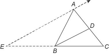 Given: BD bisects ABC. Auxiliary EA is drawn such that AE || BD. Auxiliary BE is an-example-1