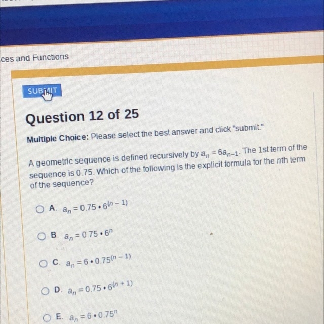 Which of the following is the explicit formula-example-1