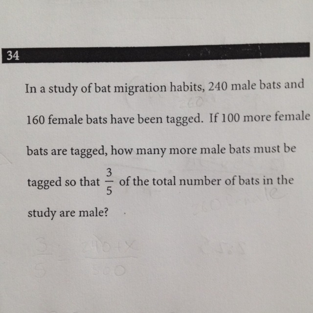 Please hElp!! I don't know how to do this!!! In a study of bat migration habits, 240 male-example-1