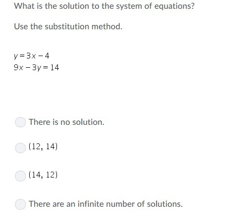 Use the substitution method to solve the system of equations-example-1