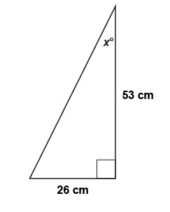 In this triangle, what is the value of x rounded to the nearest tenth?-example-1