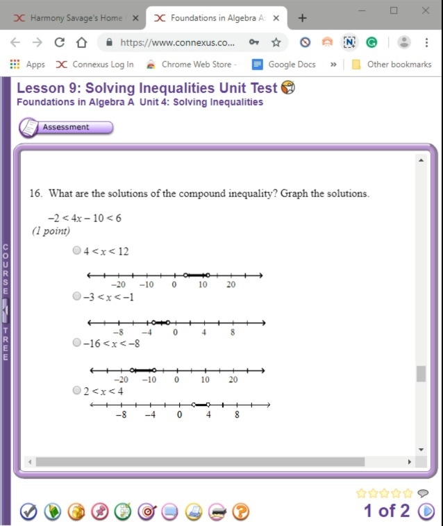 Please help! 16. What are the solutions of the compound inequality? Graph the solutions-example-1