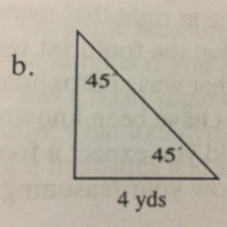 Use special right triangle 45-45-90.-example-1