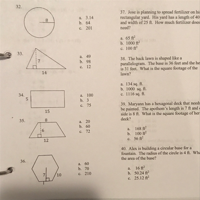 Can someone help me find the area of the given shapes??-example-1