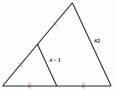 What is the value of x? 21 41 22 20-example-1