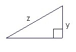 In the right triangle shown, the third side can be represented by the expression A-example-1