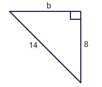 Find the value of b. Express the answer as a simplified radical.-example-1