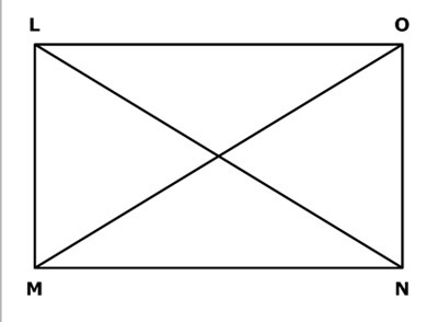 In the figure below, L N equals 4 x minus 7 and M O equals 2 x plus 13. For which-example-1