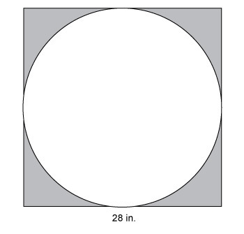 A circle is drawn within a square as shown. What is the best approximation for the-example-1