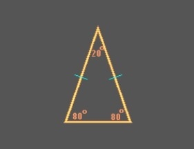 How would you describe this triangle? A. isosceles B. equilateral C. obtuse D. scalene-example-1